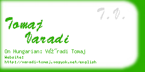 tomaj varadi business card